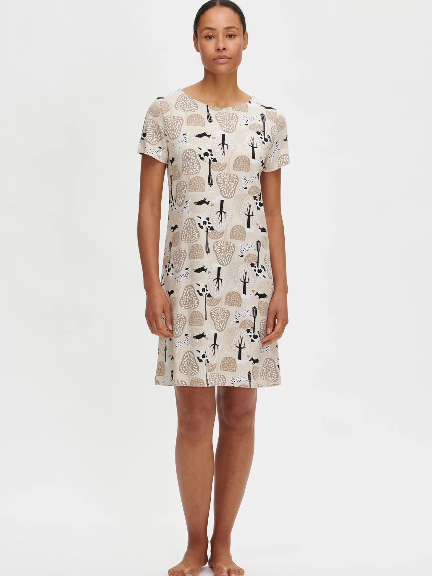 LUNA lyhyt yöpaita - beige