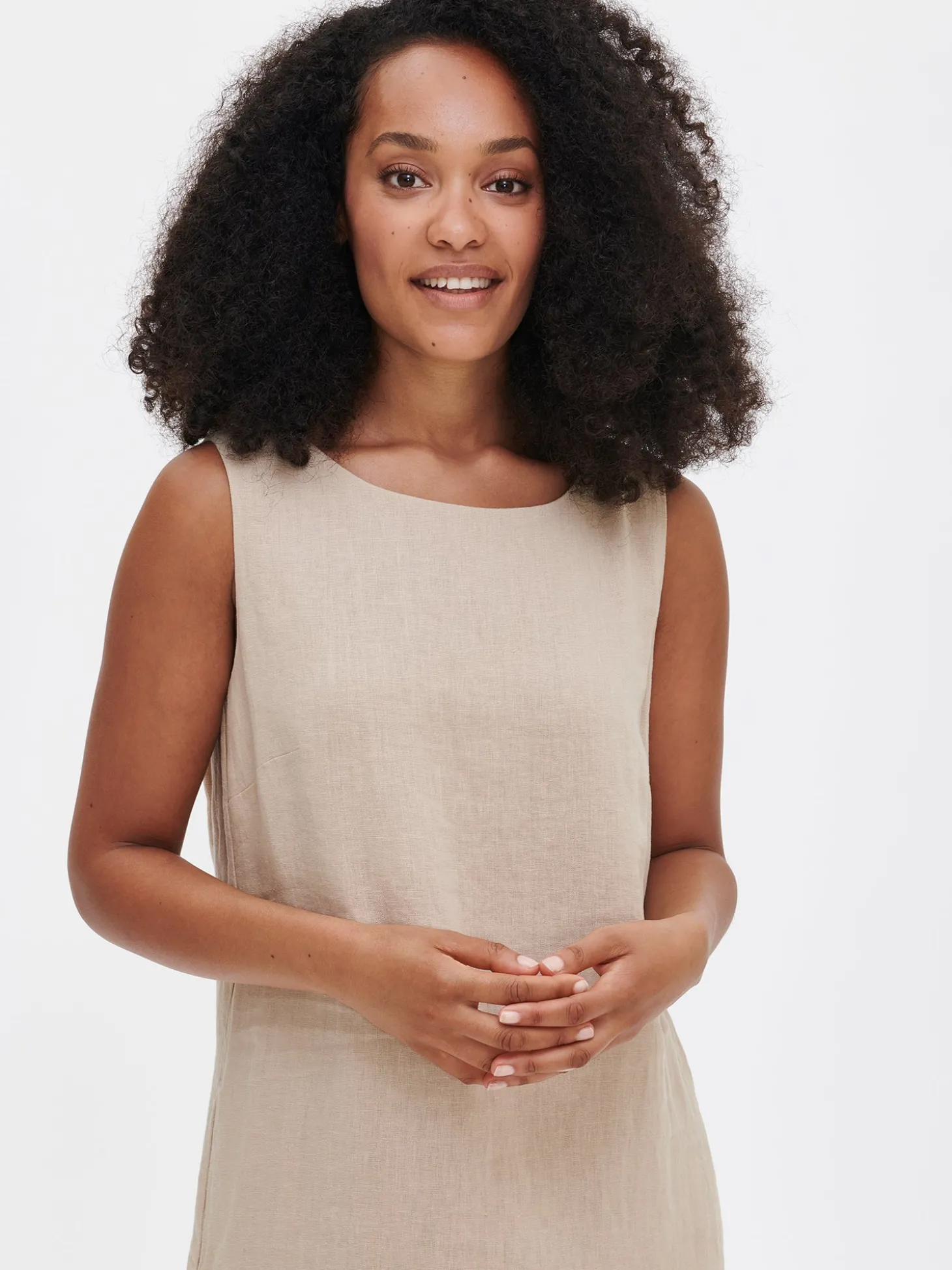 LUOTO pellavamekko - beige