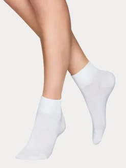 LYOCELL SNEAKER sukat, 2 paria - valkoinen