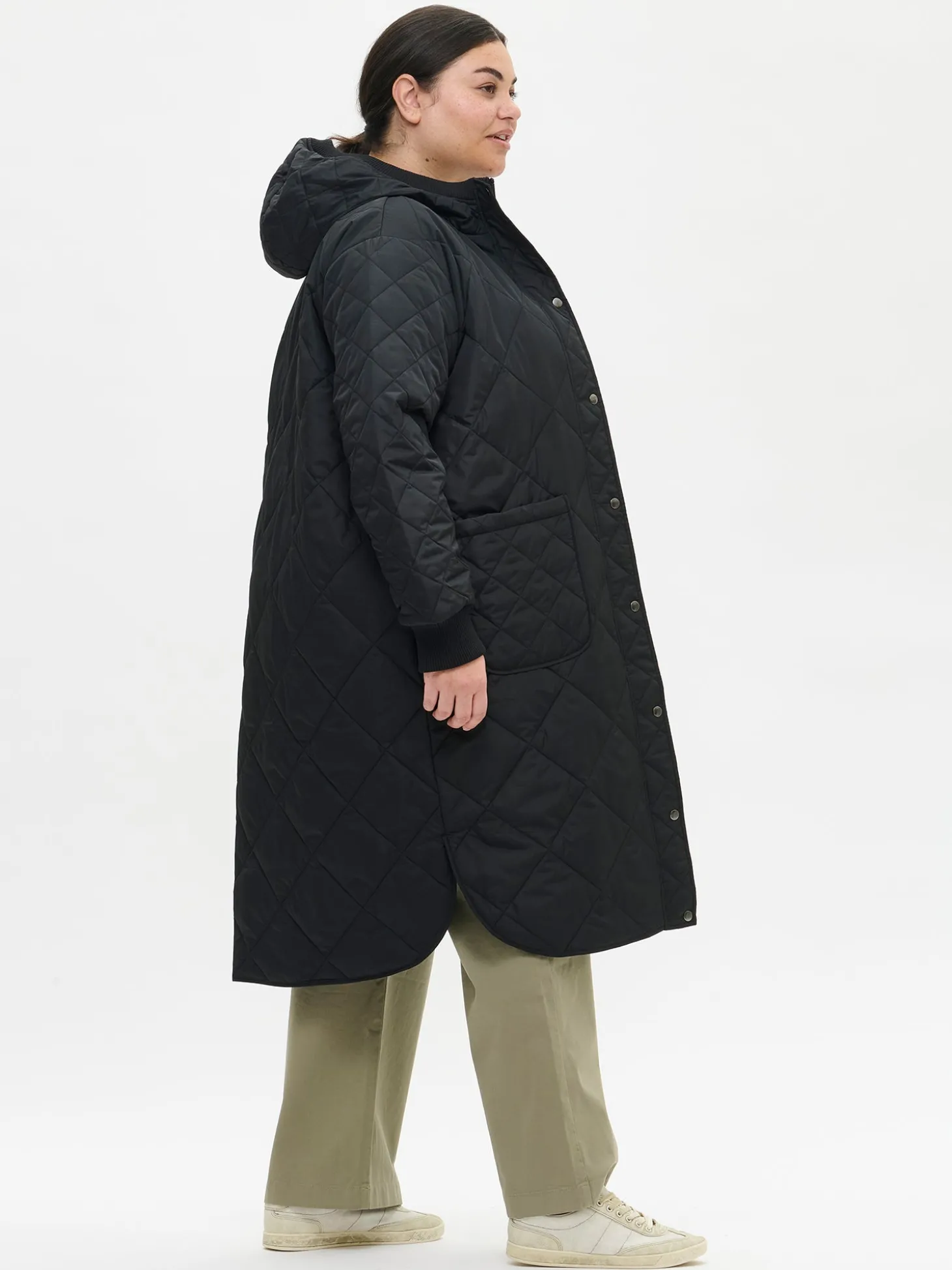 MAXI HOOD tikkitakki - musta