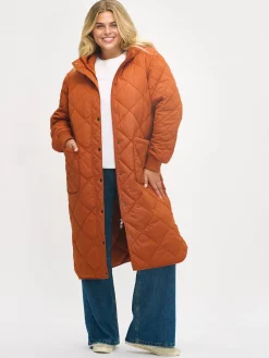 MAXI HOOD tikkitakki - oranssin ruskea