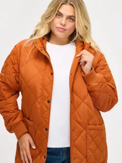 MAXI HOOD tikkitakki - oranssin ruskea