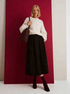 MAXI NARU nahkalaukku - tumma viininpunainen