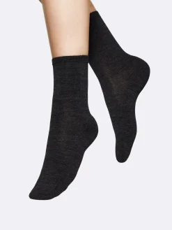 MERINO WOOL nilkkasukat - tummanharmaa