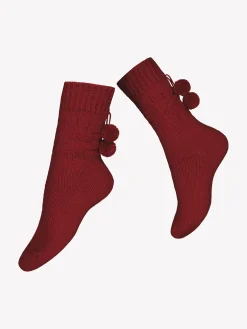 MIRIAM WOOL nilkkasukat - punainen