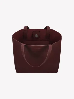 NARU TOTE nahkalaukku - tumma viininpunainen