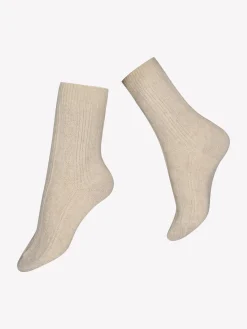 OLIVIA CASHMERE nilkkasukat - meleerattu beige