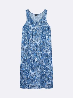 OODI pitkä hihaton yöpaita - sininen