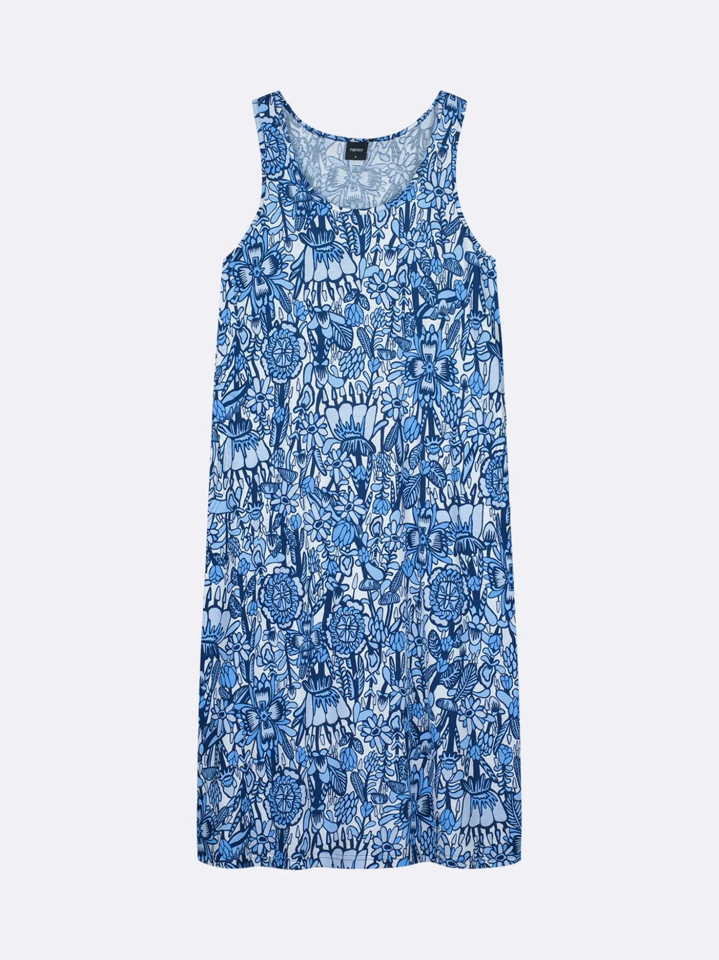 OODI pitkä hihaton yöpaita - sininen