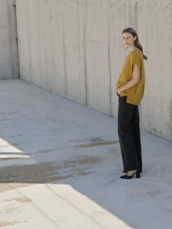 PALMIKKO neuleliivi - keltainen