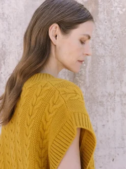 PALMIKKO neuleliivi - keltainen