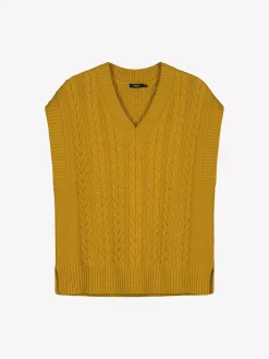 PALMIKKO neuleliivi - keltainen