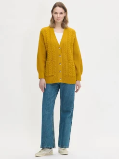 PALMIKKO neuletakki - keltainen