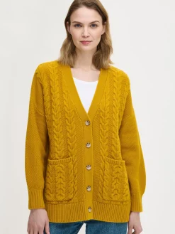 PALMIKKO neuletakki - keltainen