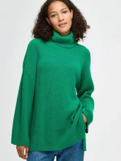 PAMELA pitkä neulepusero - vihreä