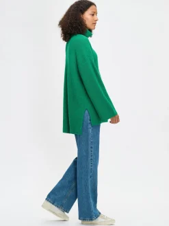 PAMELA pitkä neulepusero - vihreä