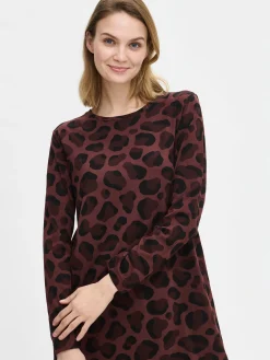 PANTTERI lyhyt pitkähihainen yöpaita - ruskea