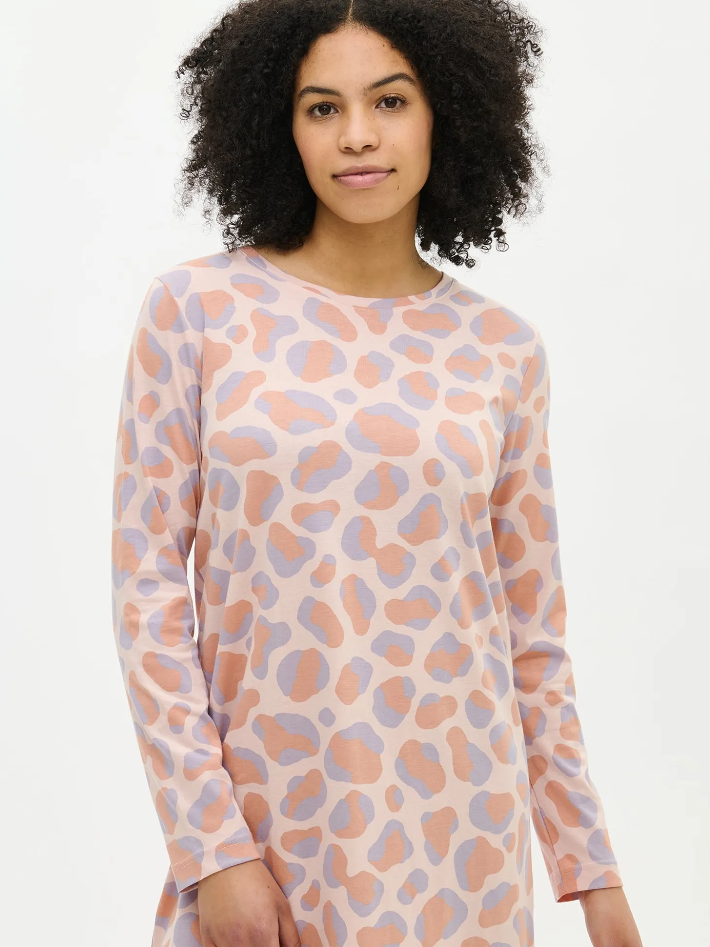 PANTTERI lyhyt pitkähihainen yöpaita - vaaleanpunainen