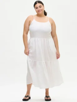 PELLAVA hihaton mekko - valkoinen