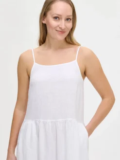 PELLAVA hihaton mekko - valkoinen