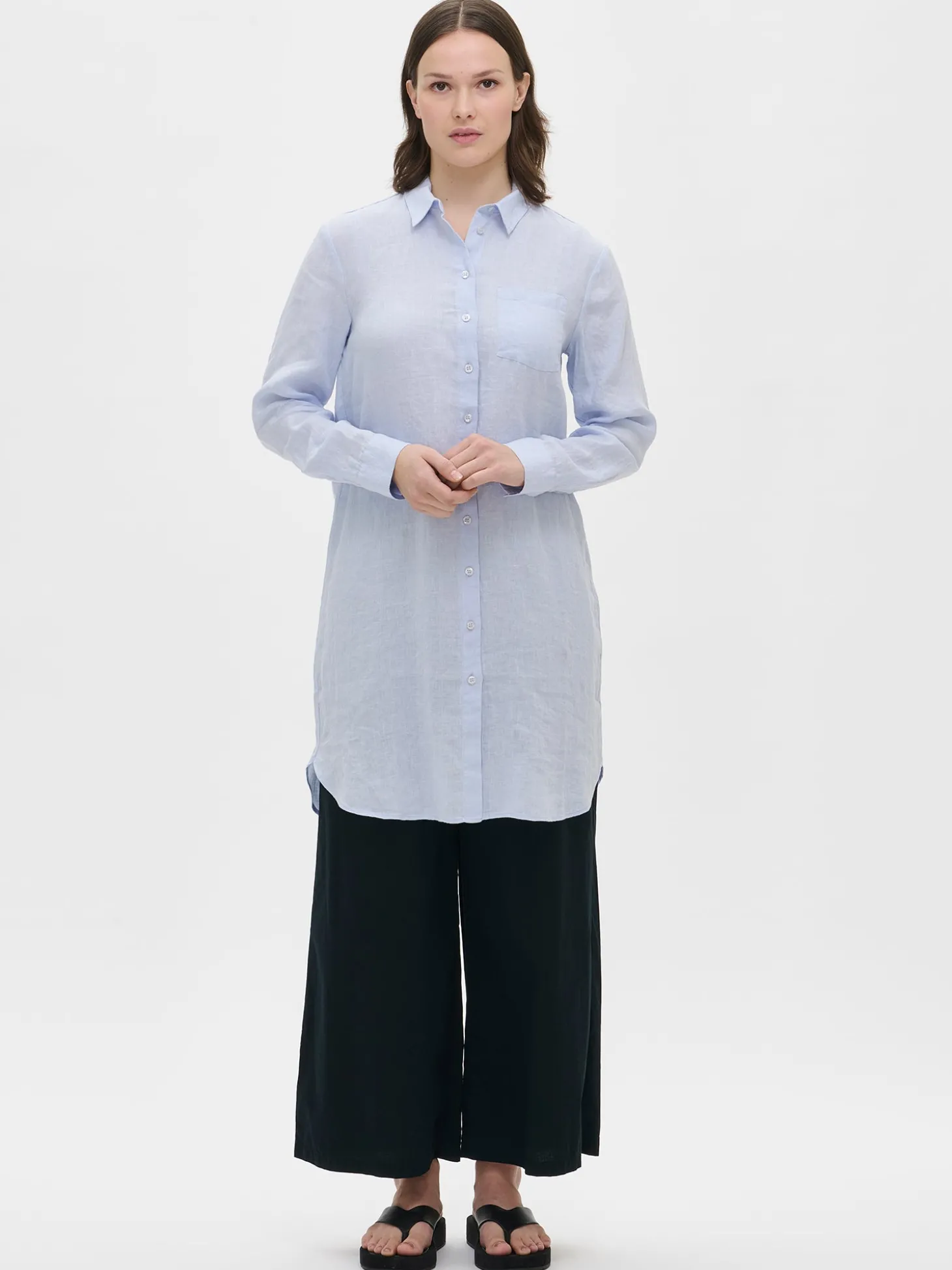 PELLAVA pitkä paitapusero - vaaleansininen