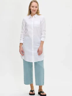 PELLAVA pitkä paitapusero - valkoinen