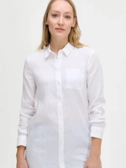 PELLAVA pitkä paitapusero - valkoinen