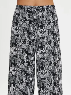 PIENI FLORISTI housut - mustavalkoinen