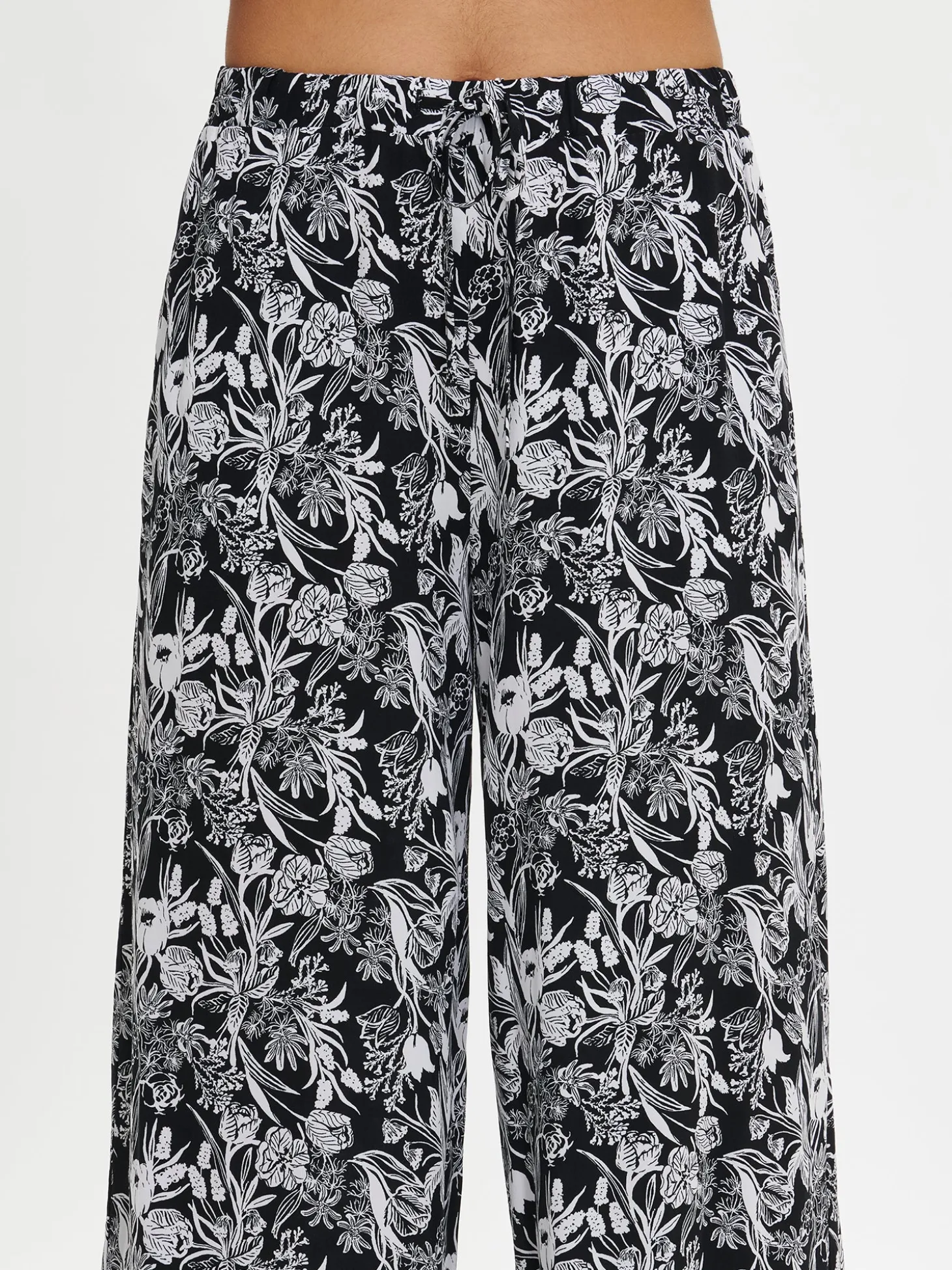 PIENI FLORISTI housut - mustavalkoinen