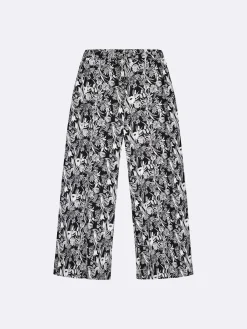 PIENI FLORISTI housut - mustavalkoinen