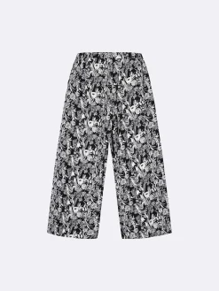 PIENI FLORISTI housut - mustavalkoinen