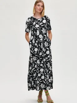 PIENI LINOKUKKA trikoomekko - mustavalkoinen