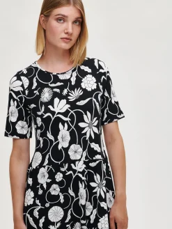 PIENI LINOKUKKA trikoomekko - mustavalkoinen