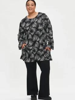 PIENI TUIJA tunika - mustavalkoinen