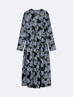 PIHLAJA pitkä kangasmekko - musta