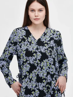 PIHLAJA pitkä kangasmekko - musta