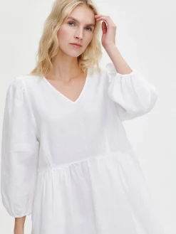 PINJA pellavamekko - valkoinen