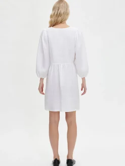 PINJA pellavamekko - valkoinen