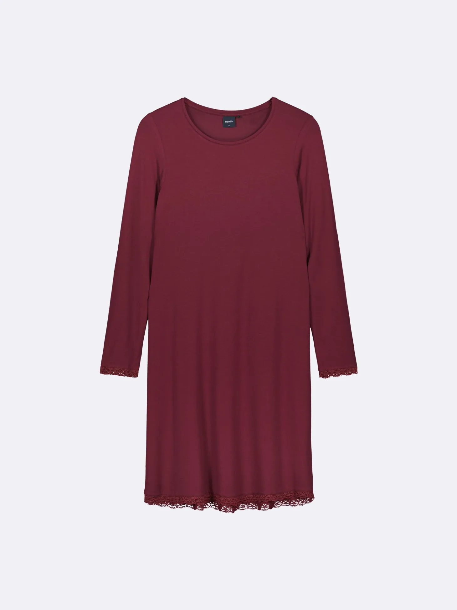 PITSI lyhyt yöpaita - viininpunainen