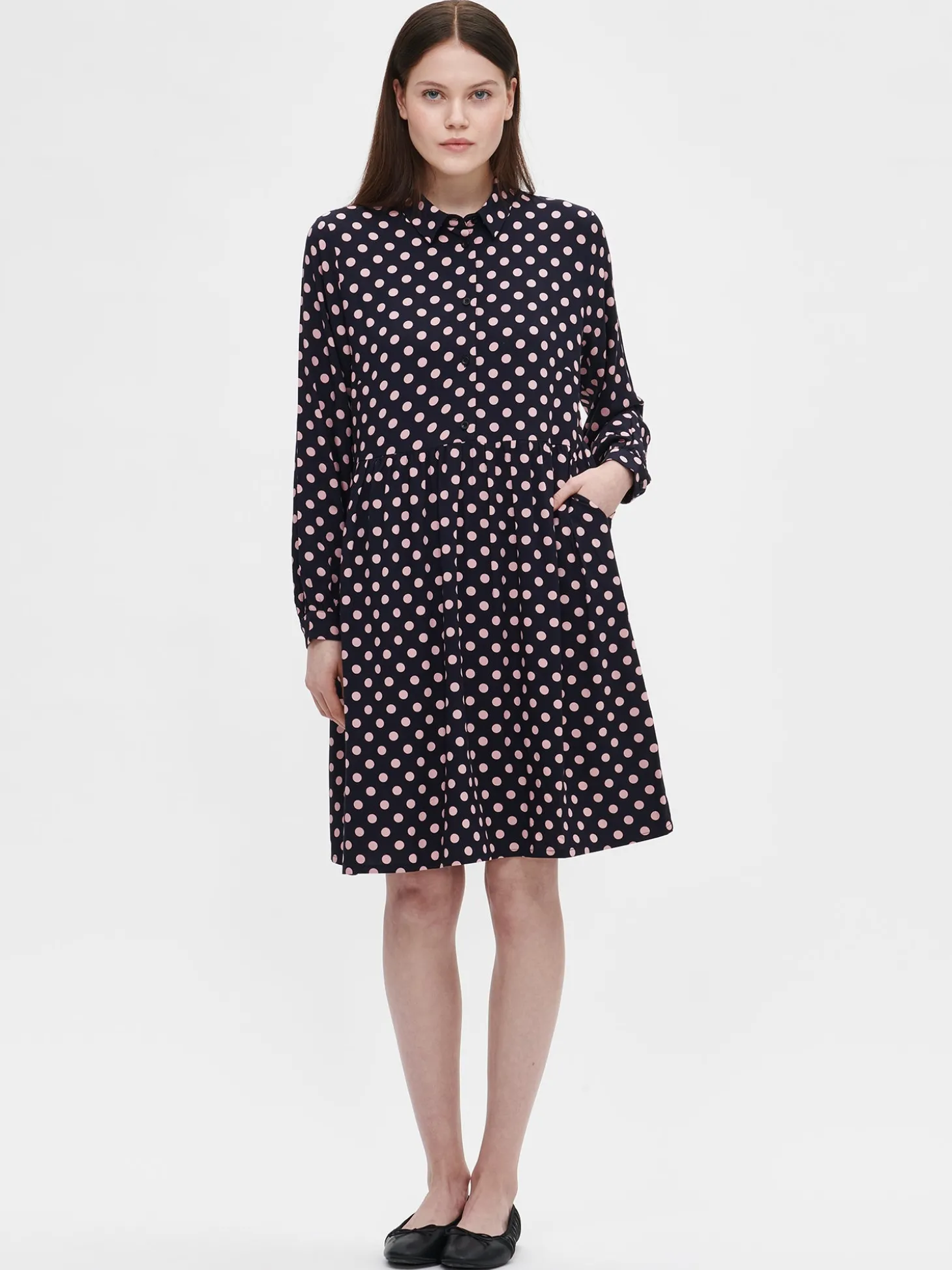 POLKKA lyhyt paitamekko - tummansininen