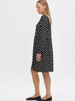 POLKKA lyhyt paitamekko - mustavalkoinen