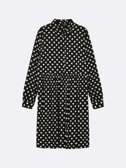 POLKKA lyhyt paitamekko - mustavalkoinen