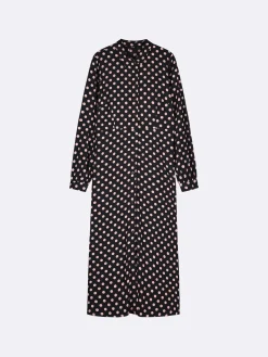 POLKKA pitkä kangasmekko - tummansininen