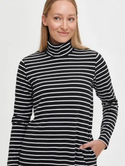 RAITA poolotunika - mustavalkoinen