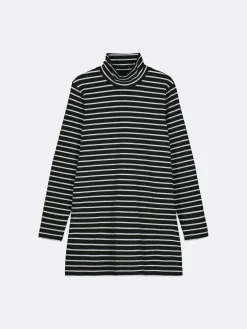 RAITA poolotunika - mustavalkoinen