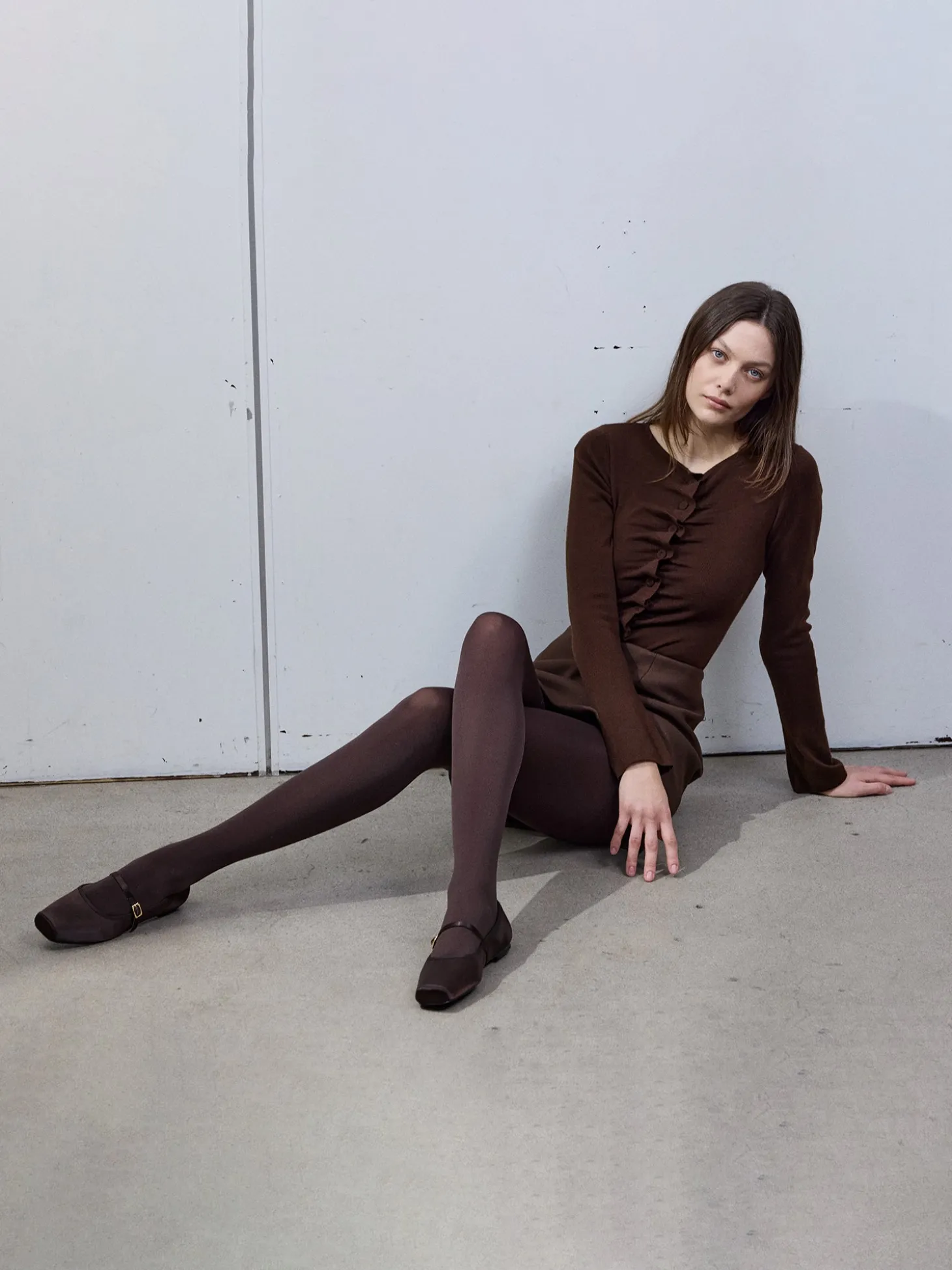 RECYCLED OPAQUE 80 den sukkahousut - ruskeat