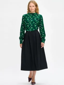 RELIEFI midi hame - musta