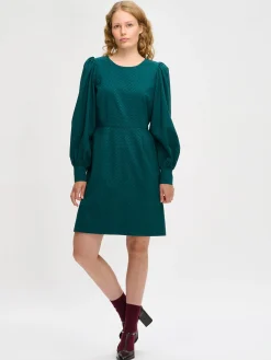 RELIEFI pitkähihainen mekko - tummanvihreä