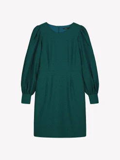 RELIEFI pitkähihainen mekko - tummanvihreä