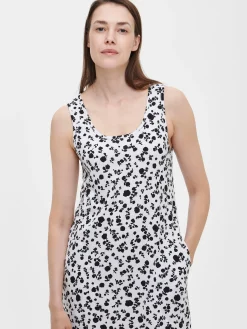 ROOSA hihaton pitkä yöpaita - mustavalkoinen